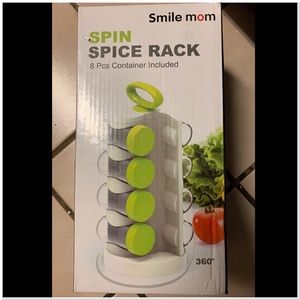 Brand new Smile Mom Spice Rack 360 Revolving 8-Jar Countertop Spice Rack